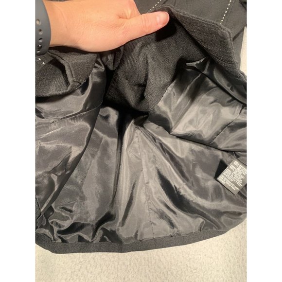 Vintage Sag Harbor Pants Suit Black Short Sleeves Lined Elastic Size 8 Polyester - Picture 9 of 16